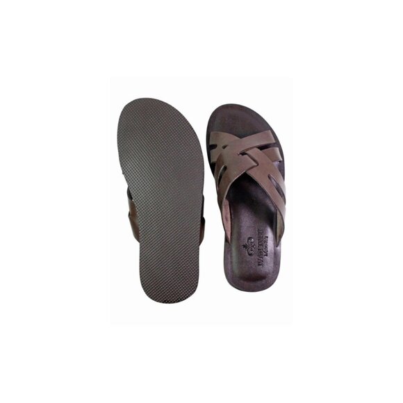 Fiji Brown Italian Leather Sandals Mens main image 5